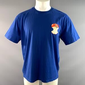 JW ANDERSON SS2023 Size L Blue Red Cotton Crew Neck T shirt